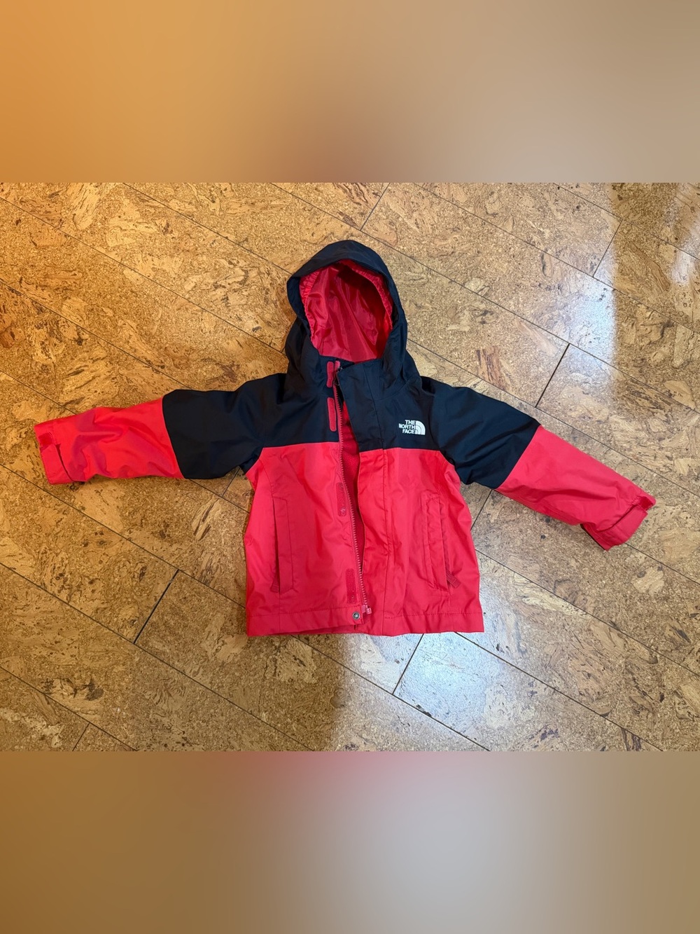 The North Face Red and Black Kids' Hooded Jacket